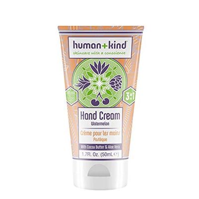 Human+Kind Hand Cream - Pampers And Protects Hands, Elbows And Feet - Keeps Skin Feeling Soft - Non-Greasy Texture - Enriched With Avocado Oil And Shea Butter - Moisturising - Watermelon - 1.7 Oz