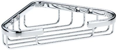 Kela 21915 panier d'angle mural pour salle de bain, laiton brillant chromé, longueur 17 cm, 'Brass'