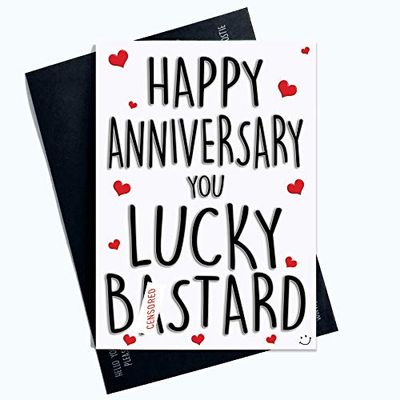 Grappige Verjaardag Kaarten Man Card Vriendje Kaarten Gay Card Lucky B*stard Onbeleefde Card Banter Grap Humor Kaarten voor Hem Offensieve Ruwe PC624