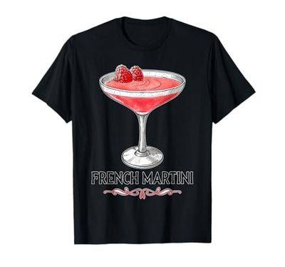 Elegante Francese Martini Drink Amanti Maglietta