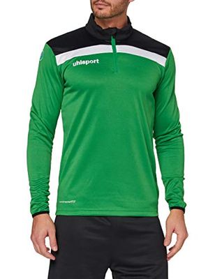 uhlsport Offense 23 Zip Top 1/4 voetbalshirt voor heren, groen/zwart/wit, 140