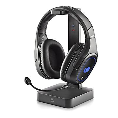 NGS GHX-600-7.1 Draadloze gaming hoofdtelefoon met 2,4 GHz technologie, LED-verlichting en laadstation