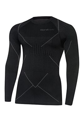 NordTrek Logan Logotipo de Manga Larga, Unisex-Adult, Schwarz, Medium
