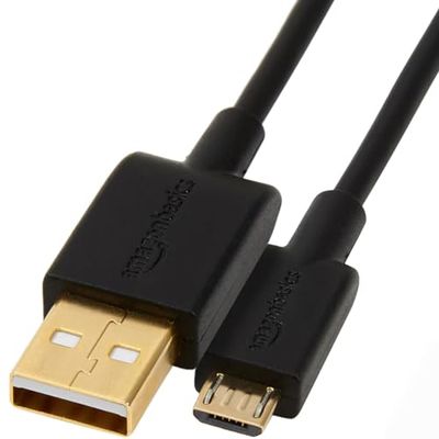 Amazon Basics Câble USB-A vers Micro USB, 3 m, Noir Pour Imprimante