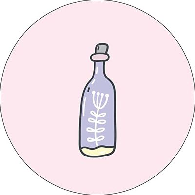 Bonateks, Tappetino per mouse rotondo con stampa digitale, base antiscivolo, per ufficio e casa, diametro: 22 cm