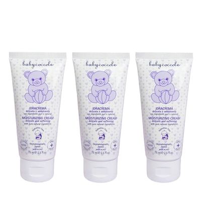 Babycoccole KIT 3 ODRA DELIKOWANY KREM ŚRODKOWISKO dla niemowląt i dzieci. Nawilżający czystymi i naturalnymi składnikami pochodzenia roślinnego. Testowane dermatologicznie dla delikatnej wrażliwej
