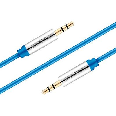 Sentivus 3m Aux-kabel, audio jack kabel 3,5 mm voor iPhones, iPads, smartphones, tablets en andere stereo apparaten, blauw