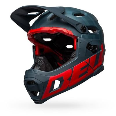 Bell Super DH herenhelm, Prime Matte Blue/Crimson, S