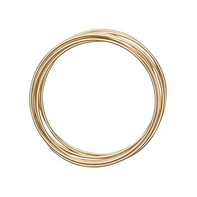 Vaessen Creative Fil Aluminium 3 m x 3 mm - Fil Métallique Light Gold (Doré) - Fil de Fer Souple pour Loisirs Créatifs, Perlage et Fabrication de Bijoux