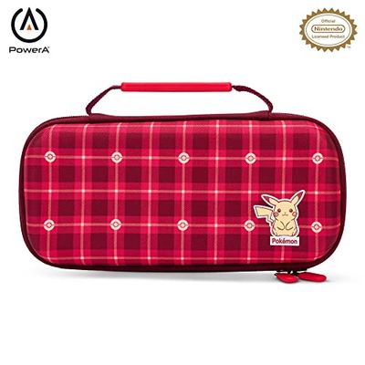 PowerA-beschermhoes voor Nintendo Switch OLED, Nintendo Switch en Nintendo Switch Lite - Pikachu Plaid - rood