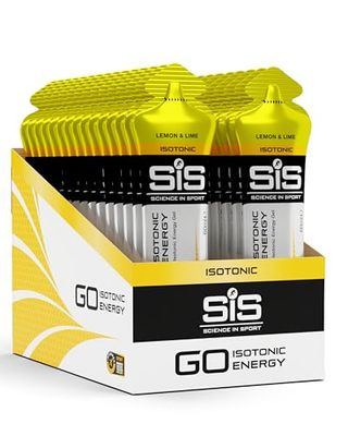 Science in Sport GO Gel Énergétique Isotonique 30 x 60ml Citron Jaune et Vert, Végan - Formulation Isotonique avec 22g de Glucides, Bonne Source d'Énergie, Alternative aux Boissons Isotoniques