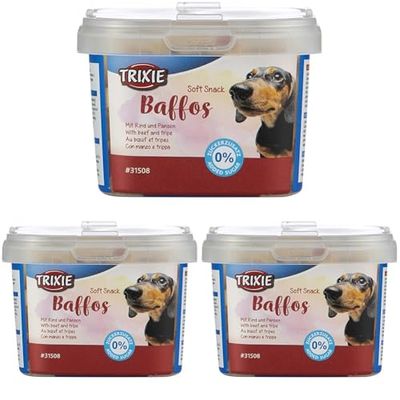 Trixie Soft Snack Baffos con Manzo e Trippa 140 gr (Confezione da 3)