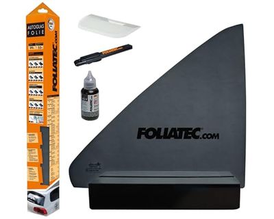 FOLIATEC Window Tint Film for Car Windows, Blacknight Reflex Dark, 51 x 400 cm + 76 x 152 cm, with ABG, 85% Blackout