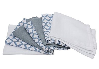 Motherhood bébé Lingettes de toilette en mousseline de coton, bébé gants – (7 pièces), 30 x 30 cm, certifié Öko-Tex Standard 100