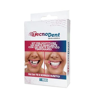 Tecnodent - Kit per Sostituire Temporaneamente un Dente Mancante con un Dente Estetico Finto