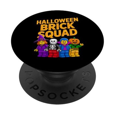 Disfraz de escuadrón de Ladrillos de Halloween Master Builder Bloques de construcción PopSockets PopGrip Adhesivo