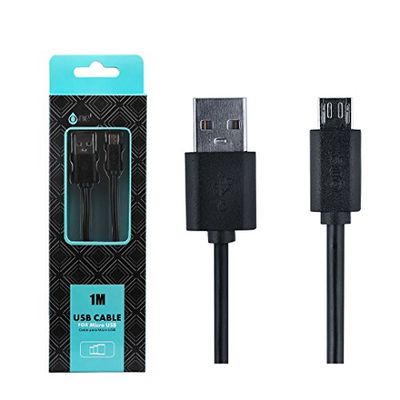 Micro USB Cable 1m Black (Smartphones/PS4/Xbox One/Electronic Games)