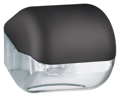Mar plast A61900NE toalettpapper, svart 'Soft Touch'/genomskinlig, 140 x 148 x 150 mm