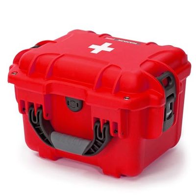 Nanuk 908 waterdichte EHBO-prepper Survival Gear stof- en slagvaste koffer - Leeg - Rood (908-FSA9)