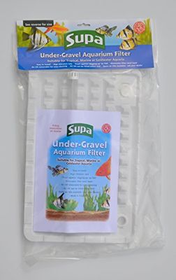 Supa Under Grind Aquariumfilter, 43 x 28 cm, geschikt voor tropische, mariene of koud water aquaria vistanks, gemaakt in het Verenigd Koninkrijk