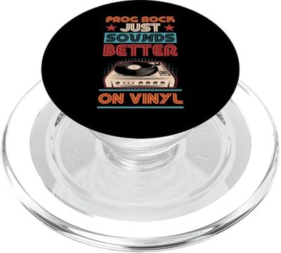 Disco de vinilo Love Prog Rock simplemente suena mejor en vinilo PopSockets PopGrip para MagSafe