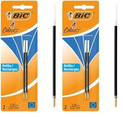 BIC Ballpoint Pen 4 Colours 2 Items Blue (Pack of 2)