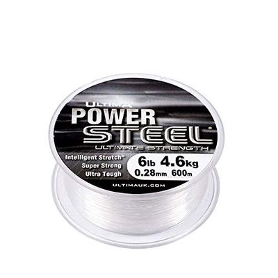 ULTIMA E0069 Power Steel Super Fuerte línea de Pesca Mono, Unisex, Cristal, 0.23 mm-6.0 LB