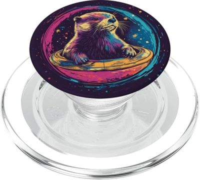 Space Otter Floating Bubble Magic PopSockets PopGrip for MagSafe