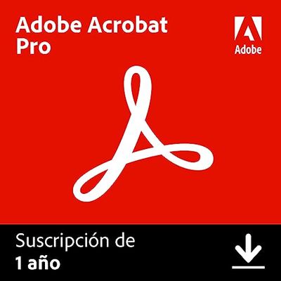 Adobe Acrobat Pro | 1 Año | PC/Mac | Código de activación enviado por email