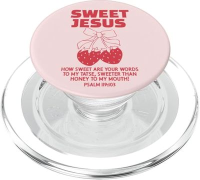Fresa Cristiano Diciendo Biblia Vers Salmo Dulce Jesús PopSockets PopGrip para MagSafe