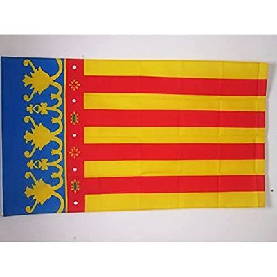 BANDERA de la COMUNIDAD VALENCIANA 150x90cm - BANDERA VALENCIANA 90 x 150 cm - AZ FLAG