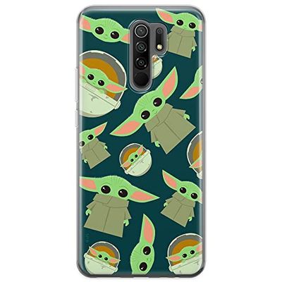 Ert Group Funda para teléfono móvil Xiaomi REDMI 9 Original y con Licencia Oficial de Star Wars con diseño Baby Yoda 006 Adaptada a la Forma del teléfono móvil, Funda Hecha de TPU