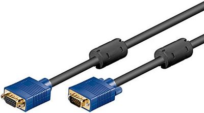 Goobay 93613 Rallonge de Moniteur Full HD SVGA, Doré, 1.8m Longueur
