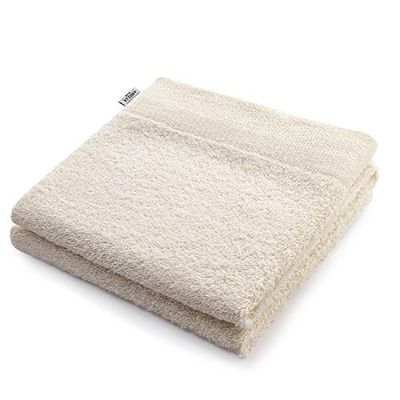 AmeliaHome 30x50 cm Guest Towel 100% Cotton Absorbent Ecru Cream Amari