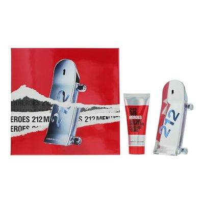 Carolina Herrera 212 Heroes 2 Piece Gift Set: Eau de Toilette 90ml - Shower Gel