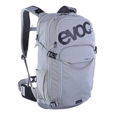 EVOC STAGE 18, Rugzak (verstelbare schouderbanden met BRACE LINK, AIR FLOW CONTACT SYSTEM, incl. vak voor drinkblaas, gereedschapsvak en compressieriemen, One Size), Steen