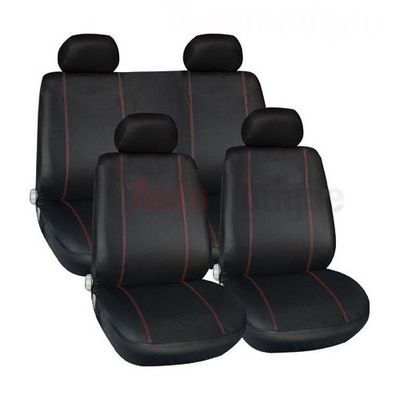 EVO 4 (oem) (X CLIP) PREMIUM FULL CAR SEAT COVER SET RED PIPING