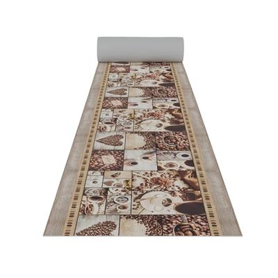 Italian Bed Linen Passepoil fabriqué en Italie avec Impression numérique, café 50 x 50 cm