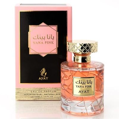 Woda perfumowana YARA 100ml Ayat Perfumes - Made in Dubai Uwagi: Brzoskwinia Amber Ananas i Drzewne piżmo - Orientalny EDP Idealny dla kobiet i mężczyzn (Yana Pink)