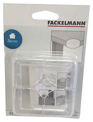 Fackelmann Protection Coins de Table, Plastique, Transparent, 17 x 11,7 x 2 cm