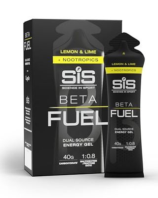 Science in Sport Beta Fuel Gels Dual Source Energy Gel, Lemon and Lime Flavour, 40g of Carbs Per Pack, 60 ml Pack (6 Pack)