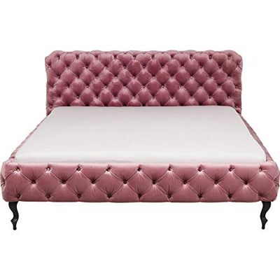 KARE 83433 Cama Desire Velvet, Rosa, 180x200cm