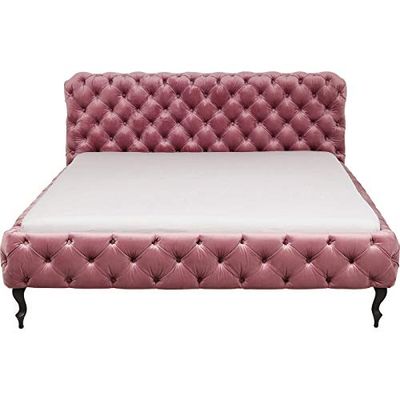 Kare Letto Desire, Velluto, 180 x 200 cm, Rosa