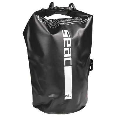 Seac Dry Bag, saco impermeável impermeável, saco seco para mergulho, caiaque, vela, pesca, natação e outros desportos, 2,5 lt, preto