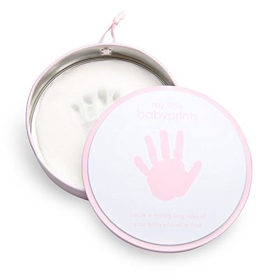 Pearhead My Little Babyprints Handprint or Footprint Keepsake Tin, Babyprint Impression Baby Keepsake, Pink