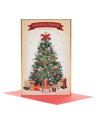 UK Greetings Kerstkaart voor vrienden - prachtig boomontwerp