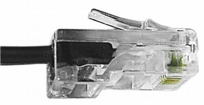 VSE 612129 modulaire câble de connexion, RJ45, 8/4 Fiche RJ45 vers fiche RJ45 Câble 8p4 °C, 6 m) – Noir