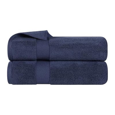 Superior Parent Collection-Juego de Toallas de 6 Piezas, 100% algodón Zero Twist, súper Suave y Absorbente, Color Medianoche, Midnight, Bath Towel Set