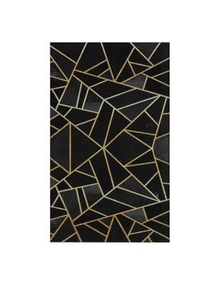 MANI TEXTILE TPS JAUDO_80 Rug, Polyester, Black/Gold, X_150_cm