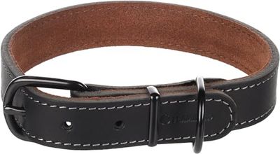 Flamingo Collare Montana Cuoio Nero M/L 38,5-48,5CM 25MM